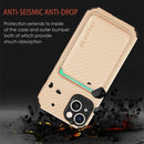 Carbon Fiber Leather Card Magsafe Case For iPhone 13(Khaki)