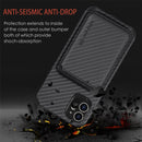 Carbon Fiber Leather Card Magsafe Case For iPhone 11(Black)