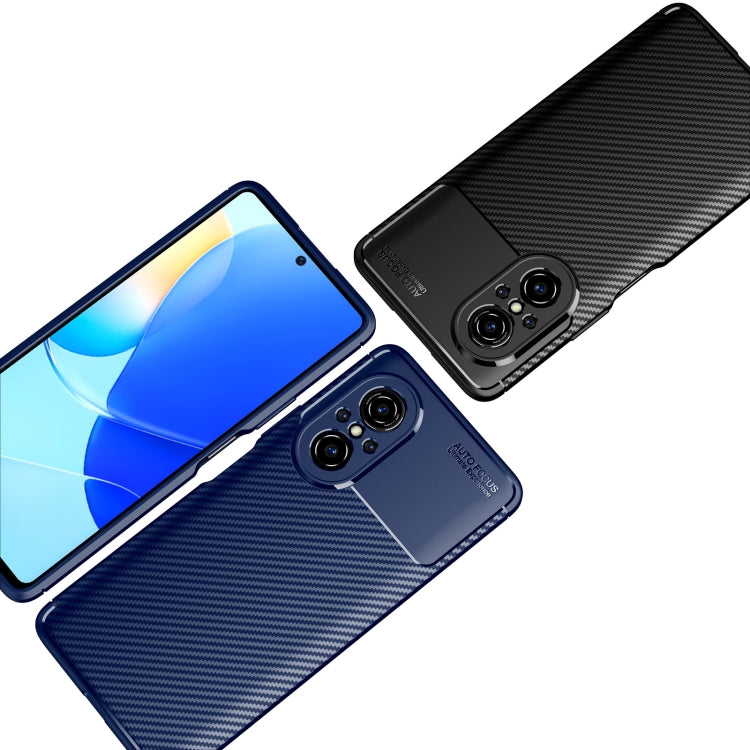 For Huawei nova 9 SE Carbon Fiber Texture Shockproof TPU Phone Case(Blue)