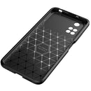 For Xiaomi Poco M4 Pro Carbon Fiber Texture Shockproof TPU Phone Case(Black)