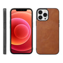 Cowhide Texture PU Phone Case For iPhone 12 Pro Max(Brown)