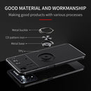 For Xiaomi Poco X4 Pro 5G Metal Ring Holder TPU Phone Case(Black+Blue)