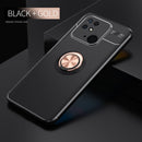 For Xiaomi Redmi 10C Metal Ring Holder TPU Phone Case(Black+Rose Gold)