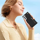 For Samsung Galaxy S22 5G Cross-body Square Zipper Card Holder Bag Phone Case(Black)