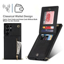 For Samsung Galaxy S22 Ultra 5G Cross-body Square Zipper Card Holder Bag Phone Case(Black)