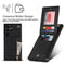 For Samsung Galaxy S22 Ultra 5G Cross-body Square Zipper Card Holder Bag Phone Case(Black)