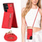For Samsung Galaxy S22 Ultra 5G Cross-body Square Zipper Card Holder Bag Phone Case(Red)