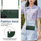 For Samsung Galaxy S22 Ultra 5G Cross-body Square Zipper Card Holder Bag Phone Case(Green)