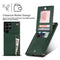 For Samsung Galaxy S22 Ultra 5G Cross-body Square Zipper Card Holder Bag Phone Case(Green)