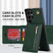 For Samsung Galaxy S22 Ultra 5G Cross-body Square Zipper Card Holder Bag Phone Case(Green)