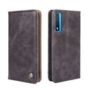 For TCL 20 5G / 20L Non-Magnetic Retro Texture Leather Phone Case(Grey)