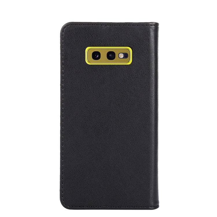 For Samsung Galaxy S10e Non-Magnetic Retro Texture Leather Phone Case(Black)