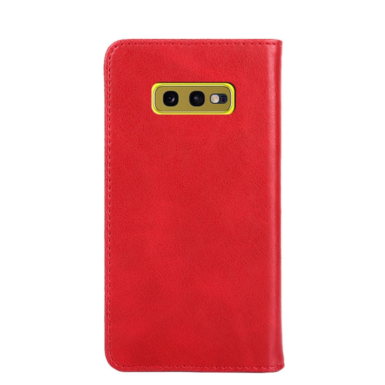 For Samsung Galaxy S10e Non-Magnetic Retro Texture Leather Phone Case(Red)