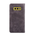 For Samsung Galaxy S10e Non-Magnetic Retro Texture Leather Phone Case(Grey)