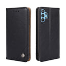 For Samsung Galaxy M32 5G Non-Magnetic Retro Texture Leather Phone Case(Black)