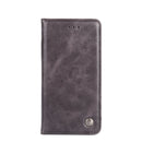 For Samsung Galaxy A12 Non-Magnetic Retro Texture Leather Phone Case(Grey)