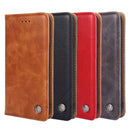 For Samsung Galaxy A12 Non-Magnetic Retro Texture Leather Phone Case(Brown)