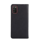 For Samsung Galaxy A02s 164mm Non-Magnetic Retro Texture Leather Phone Case(Black)