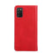 For Samsung Galaxy A02s 164mm Non-Magnetic Retro Texture Leather Phone Case(Red)