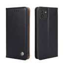 For Samsung Galaxy A03 Global Non-Magnetic Retro Texture Leather Phone Case(Black)
