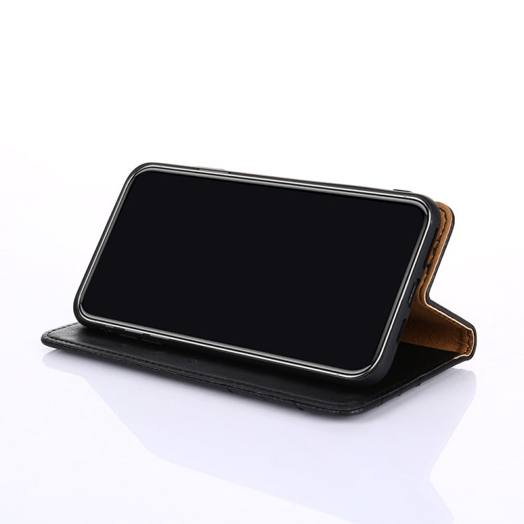 For Samsung Galaxy A03 Global Non-Magnetic Retro Texture Leather Phone Case(Black)