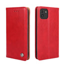 For Samsung Galaxy A03 Global Non-Magnetic Retro Texture Leather Phone Case(Red)