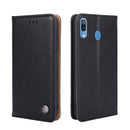 For Samsung Galaxy A30 JP Version Non-Magnetic Retro Texture Leather Phone Case(Black)
