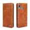 For Samsung Galaxy A30 JP Version Non-Magnetic Retro Texture Leather Phone Case(Brown)