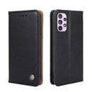 For Samsung Galaxy A33 5G Non-Magnetic Retro Texture Leather Phone Case(Black)