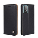 For Samsung Galaxy A52 5G / 4G / A52s 5G Non-Magnetic Retro Texture Leather Phone Case(Black)