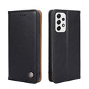 For Samsung Galaxy A53 5G Non-Magnetic Retro Texture Leather Phone Case(Black)