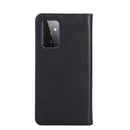 For Samsung Galaxy A72 5G / 4G Non-Magnetic Retro Texture Leather Phone Case(Black)