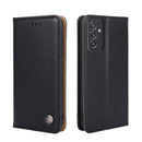 For Samsung Galaxy A82 5G / Quantum 2 Non-Magnetic Retro Texture Leather Phone Case(Black)