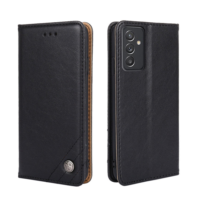 For Samsung Galaxy A82 5G / Quantum 2 Non-Magnetic Retro Texture Leather Phone Case(Black)