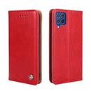 For Samsung Galaxy F62 / M62 Non-Magnetic Retro Texture Leather Phone Case(Red)
