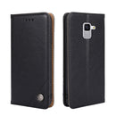 For Samsung Galaxy Feel 2 JP Version Non-Magnetic Retro Texture Leather Phone Case(Black)