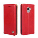 For Samsung Galaxy Feel 2 JP Version Non-Magnetic Retro Texture Leather Phone Case(Red)