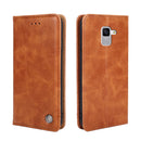 For Samsung Galaxy Feel 2 JP Version Non-Magnetic Retro Texture Leather Phone Case(Brown)