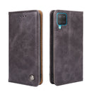 For Samsung Galaxy M12 / F12 Non-Magnetic Retro Texture Leather Phone Case(Brown)