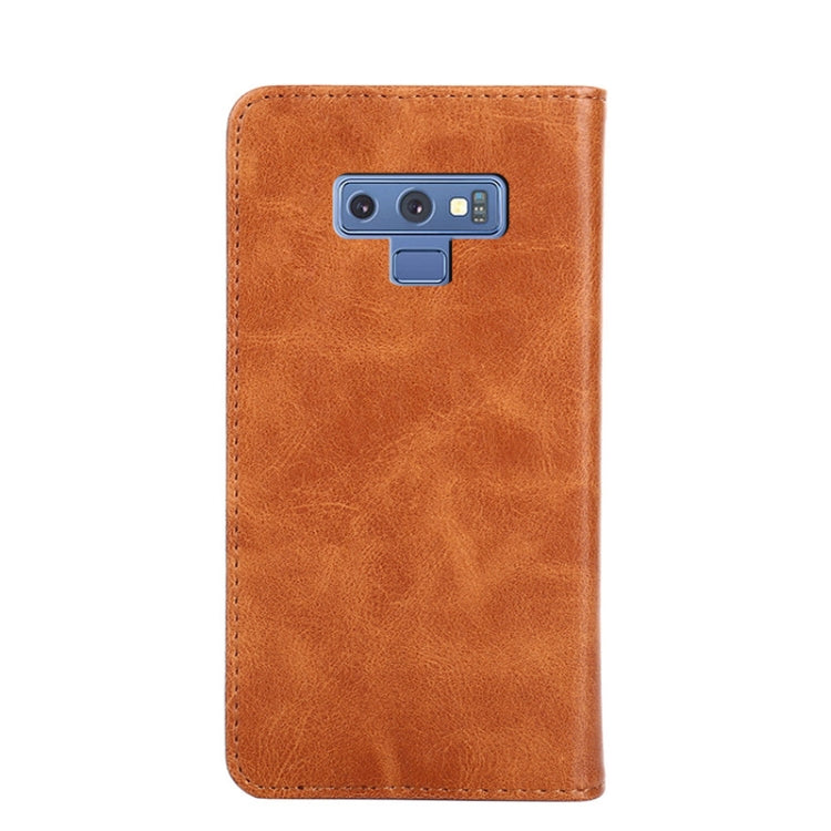 For Samsung Galaxy Note9 Non-Magnetic Retro Texture Leather Phone Case(Brown)