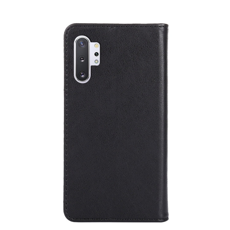 For Samsung Galaxy Note10+ Non-Magnetic Retro Texture Leather Phone Case(Black)