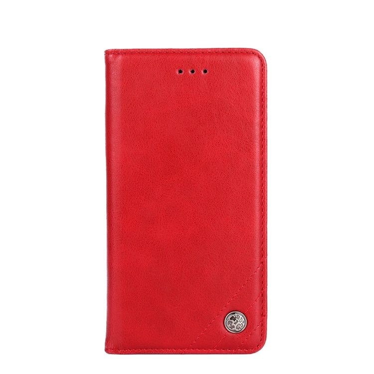 For Samsung Galaxy Note10+ Non-Magnetic Retro Texture Leather Phone Case(Red)
