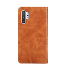 For Samsung Galaxy Note10+ Non-Magnetic Retro Texture Leather Phone Case(Brown)