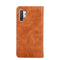 For Samsung Galaxy Note10+ Non-Magnetic Retro Texture Leather Phone Case(Brown)