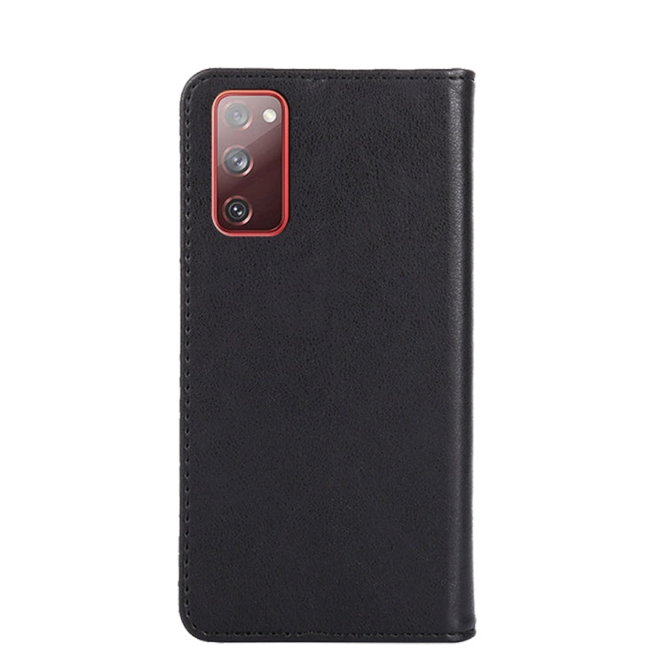 For Samsung Galaxy S20 FE Non-Magnetic Retro Texture Leather Phone Case(Black)