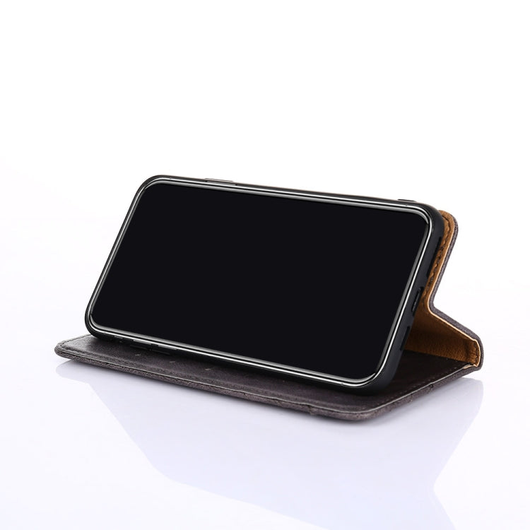 For Samsung Galaxy S21+ 5G Non-Magnetic Retro Texture Leather Phone Case(Grey)