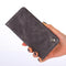 For Samsung Galaxy S21+ 5G Non-Magnetic Retro Texture Leather Phone Case(Grey)