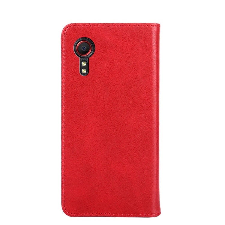 For Samsung Galaxy Xcover 5 Non-Magnetic Retro Texture Leather Phone Case(Red)