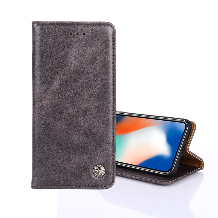 For Samsung Galaxy Xcover 5 Non-Magnetic Retro Texture Leather Phone Case(Grey)