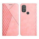 For Motorola Moto G Power 2022 Diamond Splicing Skin Feel Magnetic Leather Phone Case(Rose Gold)